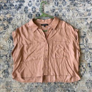 Cropped Button Up Shirt Women's M